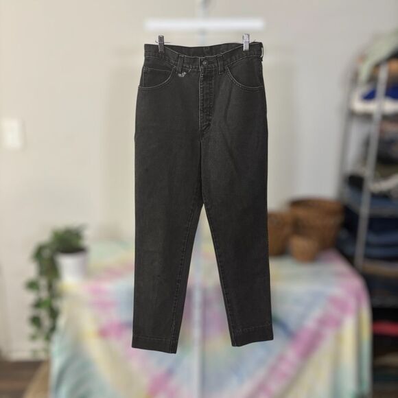 Vintage Land’s End size 10 high waisted black denim jeans - Picture 1 of 9